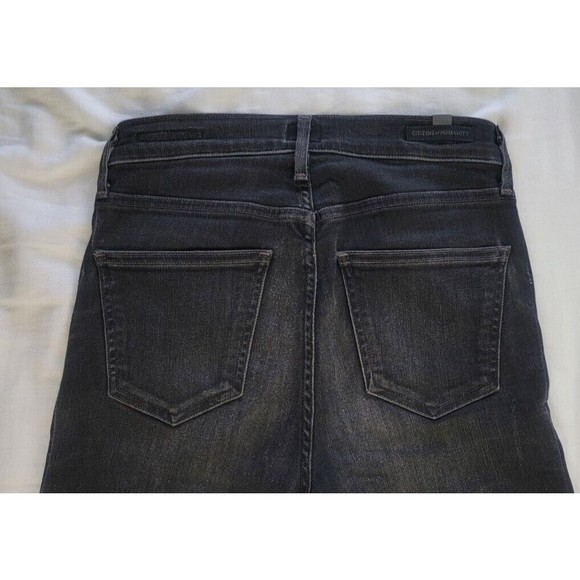 Aritzia COH Citizens of Humanity Rocket Crop Jeans Shadow Stripe Darkness - Picture 9 of 12